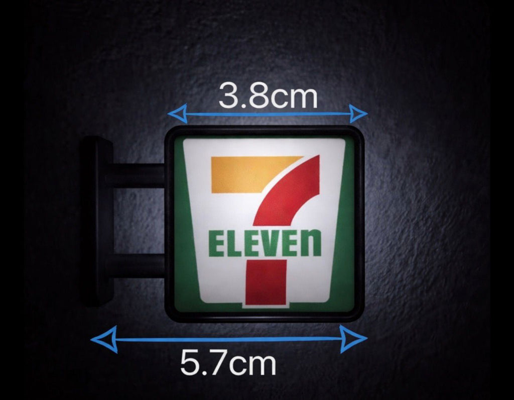 7 Eleven Koelkast Magneet Met LED Verlichting- Retro Mini Bord